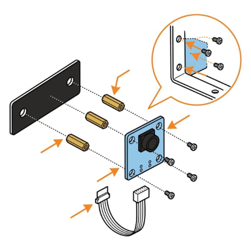 ELEGOO Smart Robot Car V4 step 10: Fix the camera to its bracket