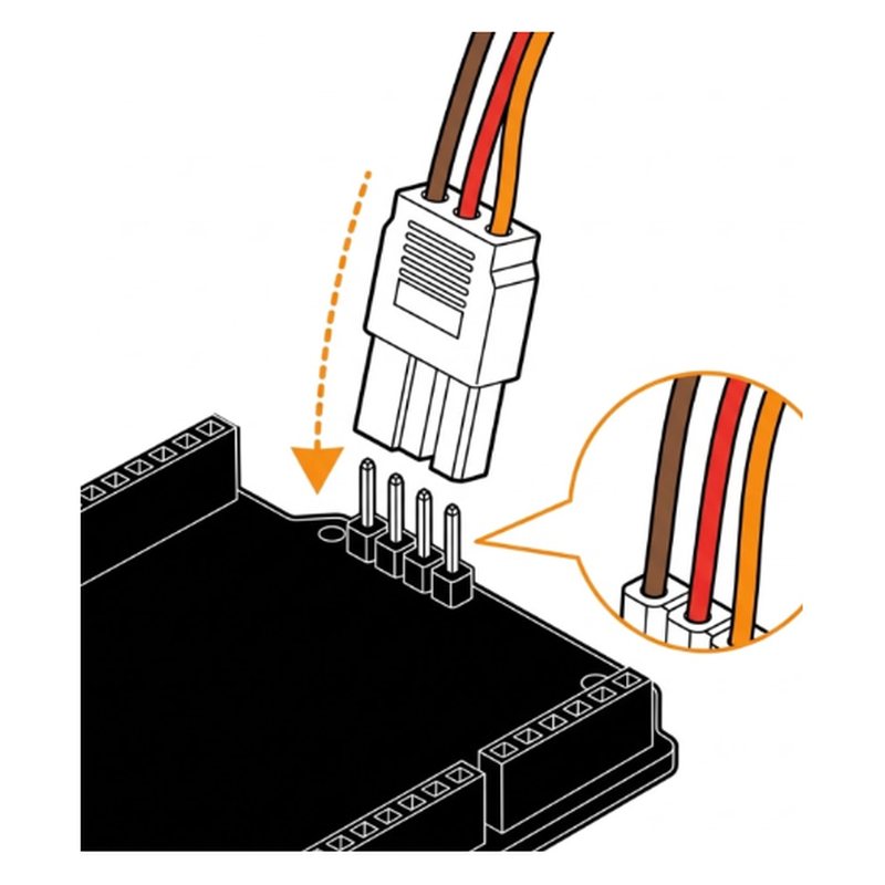 ELEGOO Smart Robot Car V4 step 15: Plug in the servo