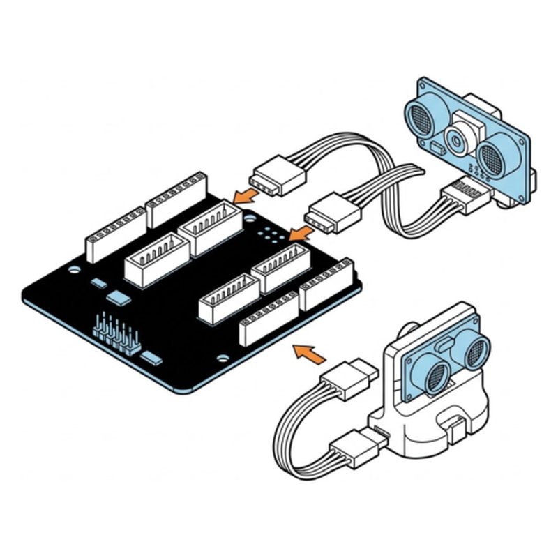 ELEGOO Smart Robot Car V4 step 16: Plug in the eyes and the camera