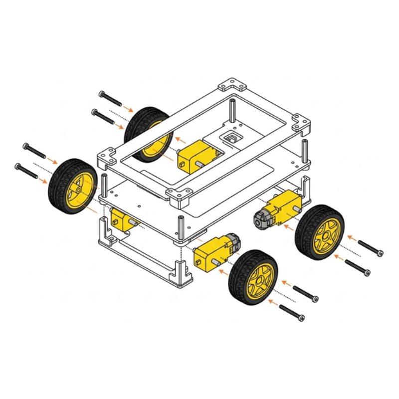 ELEGOO Smart Robot Car V4 step 21: Put on the four wheels