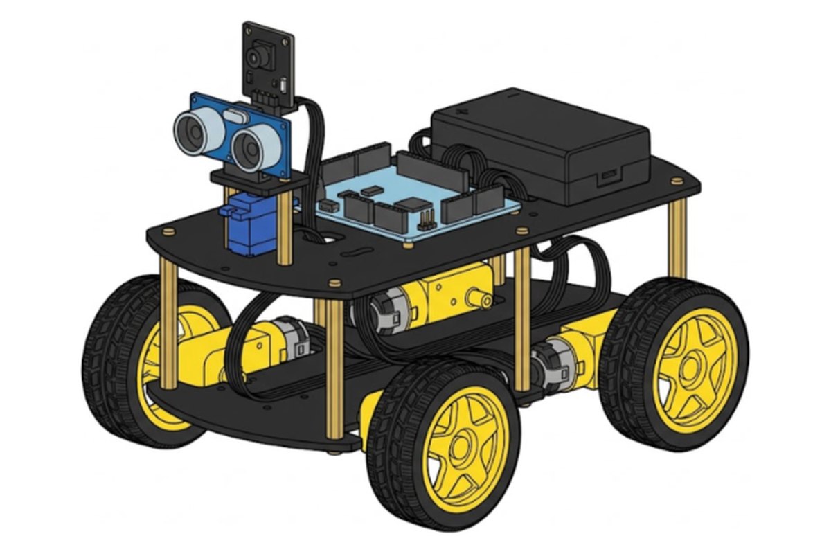 The finished ELEGOO Smart Robot Car V4 robot car