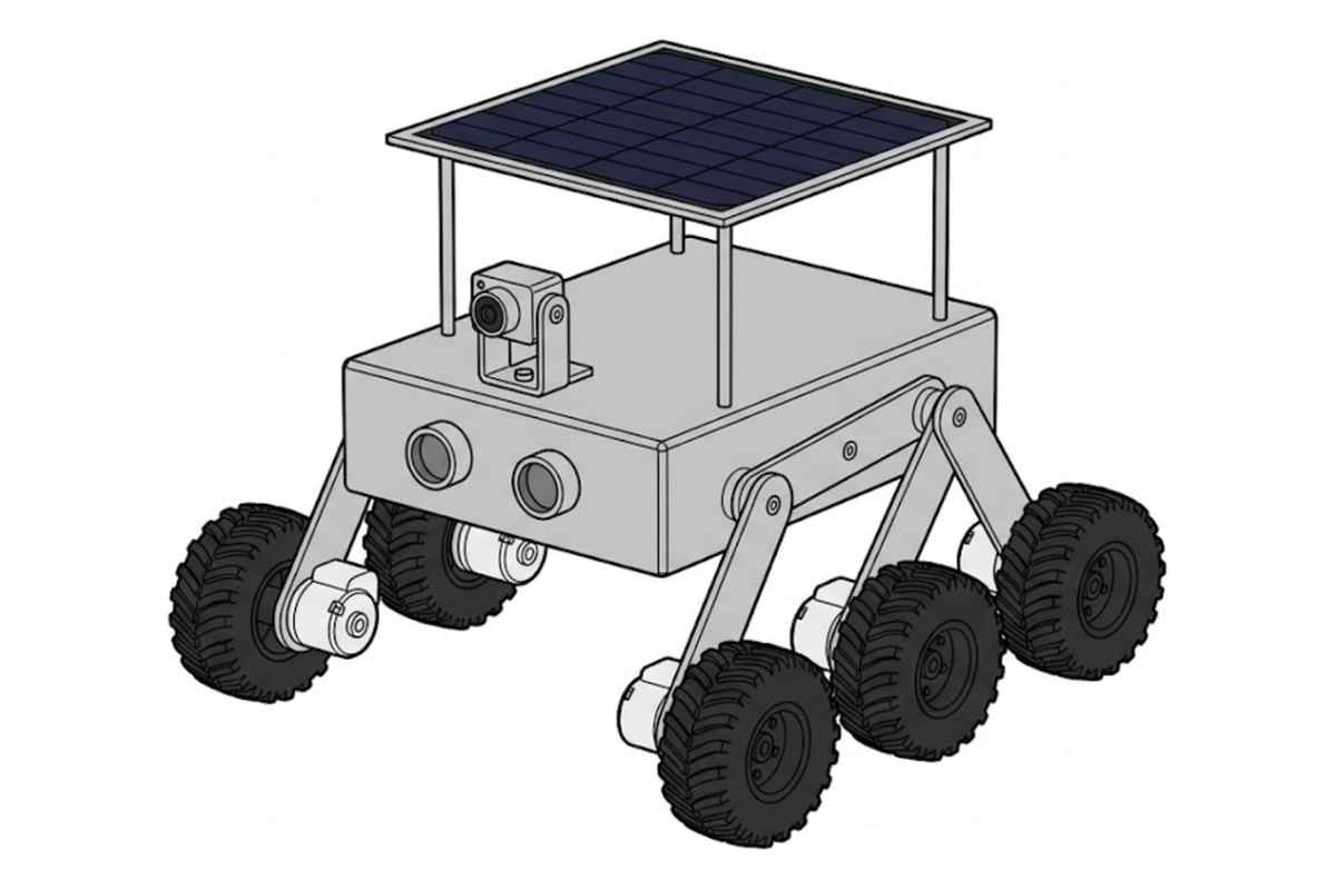 The finished SunFounder GalaxyRVR mars rover