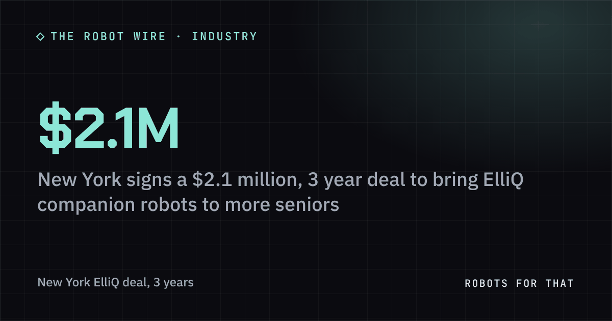 $2.1M: New York ElliQ deal, 3 years